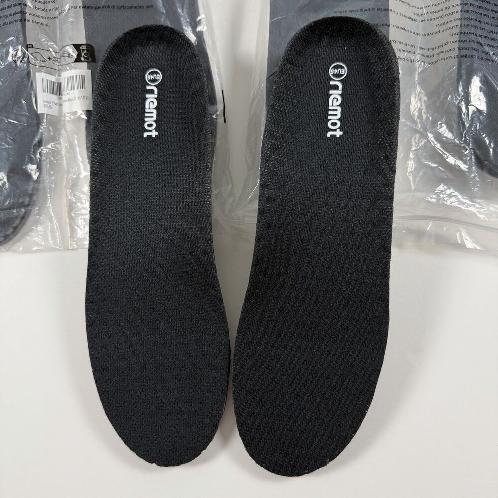riemot Shoe Insoles Inserts Bundle (6 Pairs) EU45/US 12 Foam Black Cushioning